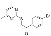 1-(4-BROMOPHENYL)-2-[(4,6-DIMETHYLPYRIMIDIN-2-YL)THIO]ETHANONE Struktur