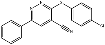 3-[(4-CHLOROPHENYL)SULFANYL]-6-PHENYL-4-PYRIDAZINECARBONITRILE Struktur