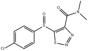 5-[(4-CHLOROPHENYL)SULFINYL]-N,N-DIMETHYL-1,2,3-THIADIAZOLE-4-CARBOXAMIDE Struktur