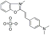 2-(4-DIMETHYLAMINOSTYRYL)-3-METHYLBENZOXAZOLIUM PERCHLORATE Struktur