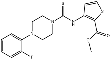 METHYL 3-(((4-(2-FLUOROPHENYL)PIPERAZINYL)THIOXOMETHYL)AMINO)THIOPHENE-2-CARBOXYLATE Struktur