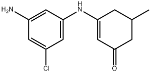 3-((3-AMINO-5-CHLOROPHENYL)AMINO)-5-METHYLCYCLOHEX-2-EN-1-ONE Struktur