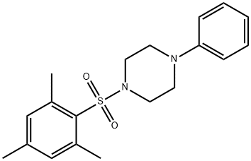 4-PHENYL-1-((2,4,6-TRIMETHYLPHENYL)SULFONYL)PIPERAZINE Struktur