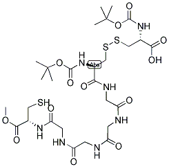 BOC-CYSTINE-GLY-GLY-GLY-GLY-CYSTEINE-OME Struktur