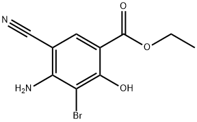 ETHYL 4-AMINO-3-BROMO-5-CYANO-2-HYDROXYBENZOATE Struktur