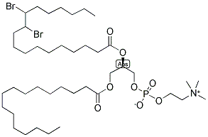 1-PALMITOYL-2-STEAROYL(11-12)DIBROMO-SN-GLYCERO-3-PHOSPHOCHOLINE Struktur