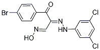 3-(4-BROMOPHENYL)-2-[2-(3,5-DICHLOROPHENYL)HYDRAZONO]-3-OXOPROPANAL OXIME Struktur