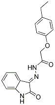 3-(2-(4-ETHYLPHENOXY)ACETYLHYDRAZIDYL)-2-OXOINDOLINE Struktur