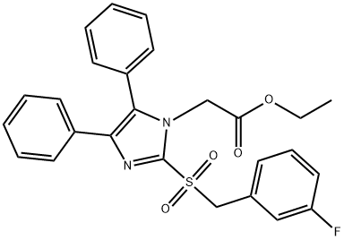 ETHYL 2-(2-[(3-FLUOROBENZYL)SULFONYL]-4,5-DIPHENYL-1H-IMIDAZOL-1-YL)ACETATE Struktur