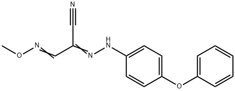 3-(METHOXYIMINO)-2-[2-(4-PHENOXYPHENYL)HYDRAZONO]PROPANENITRILE Struktur