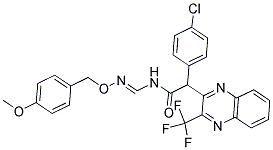 2-(4-CHLOROPHENYL)-N-(([(4-METHOXYBENZYL)OXY]IMINO)METHYL)-2-[3-(TRIFLUOROMETHYL)-2-QUINOXALINYL]ACETAMIDE Struktur