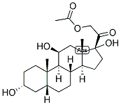 5-BETA-PREGNAN-3-ALPHA, 11-BETA, 17,21-TETROL-20-ONE 21-ACETATE Struktur