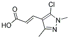 3(-5-CHLORO-1,3-DIMETHYLPYRAZOL-4-YL)ACRYLIC ACID Struktur