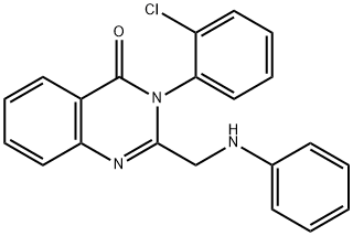 3-(2-CHLORO-PHENYL)-2-PHENYLAMINOMETHYL-3H-QUINAZOLIN-4-ONE Struktur