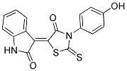 (3Z)-3-[3-(4-HYDROXYPHENYL)-4-OXO-2-THIOXO-1,3-THIAZOLIDIN-5-YLIDENE]-1,3-DIHYDRO-2H-INDOL-2-ONE Struktur