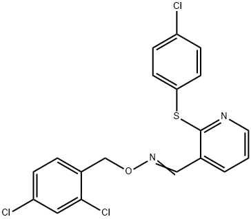 2-[(4-CHLOROPHENYL)SULFANYL]NICOTINALDEHYDE O-(2,4-DICHLOROBENZYL)OXIME Struktur