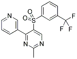 2-METHYL-4-(PYRIDIN-3-YL)-5-[3-(TRIFLUOROMETHYL)BENZENESULPHONYL]PYRIMIDINE Struktur