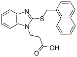 3-(2-[(1-NAPHTHYLMETHYL)THIO]-1H-BENZIMIDAZOL-1-YL)PROPANOIC ACID Struktur