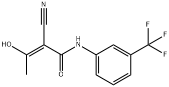 2-CYANO-3-HYDROXY-N-[3-(TRIFLUOROMETHYL)PHENYL]-2-BUTENAMIDE Struktur