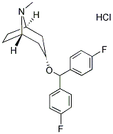 3-ALPHA-BIS-(4-FLUOROPHENYL) METHOXYTROPANE HYDROCHLORIDE Struktur