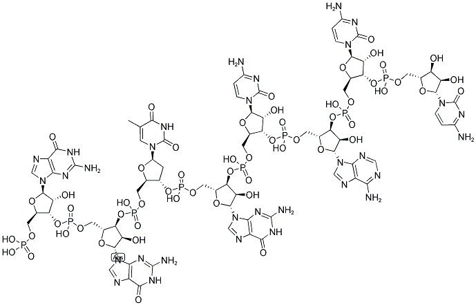 AGGTGCACCT, 5'-PHOSPHORYLATED Struktur