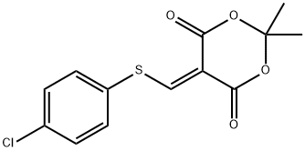 5-([(4-CHLOROPHENYL)SULFANYL]METHYLENE)-2,2-DIMETHYL-1,3-DIOXANE-4,6-DIONE Struktur