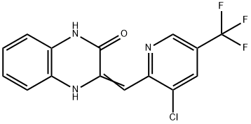 3-([3-CHLORO-5-(TRIFLUOROMETHYL)-2-PYRIDINYL]METHYLENE)-3,4-DIHYDRO-2(1H)-QUINOXALINONE Struktur