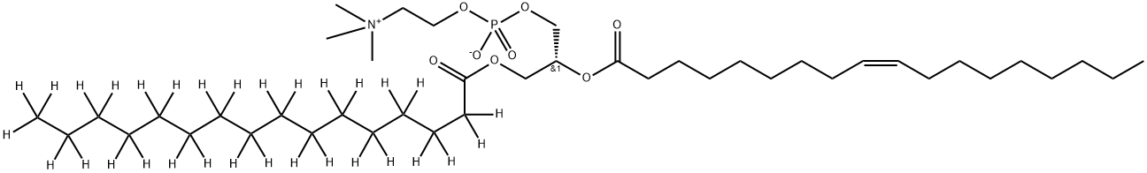 1-PALMITOYL(D31)-2-OLEOYL-SN-GLYCERO-3-PHOSPHOCHOLINE Struktur