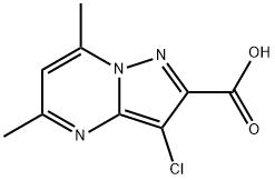 3-CHLORO-5,7-DIMETHYL-PYRAZOLO[1,5-A]PYRIMIDINE-2-CARBOXYLIC ACID Struktur