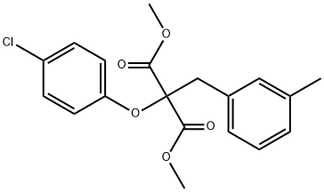 DIMETHYL 2-(4-CHLOROPHENOXY)-2-(3-METHYLBENZYL)MALONATE Struktur