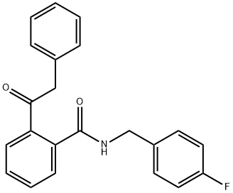 N-(4-FLUOROBENZYL)-2-(2-PHENYLACETYL)BENZENECARBOXAMIDE Struktur