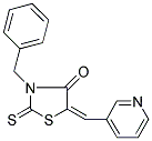 (5E)-3-BENZYL-5-(PYRIDIN-3-YLMETHYLENE)-2-THIOXO-1,3-THIAZOLIDIN-4-ONE Struktur