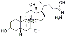 5-BETA-CHOLANIC ACID-3-ALPHA, 7-ALPHA, 12-ALPHA-TRIOL HYDRAZIDE Struktur