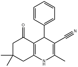 2,7,7-TRIMETHYL-5-OXO-4-PHENYL-1,4,5,6,7,8-HEXAHYDRO-3-QUINOLINECARBONITRILE Struktur