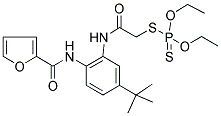 N2-[4-(TERT-BUTYL)-2-((2-[(DIETHOXYPHOSPHOROTHIOYL)SULFANYL]ACETYL)AMINO)PHENYL]-2-FURAMIDE Struktur