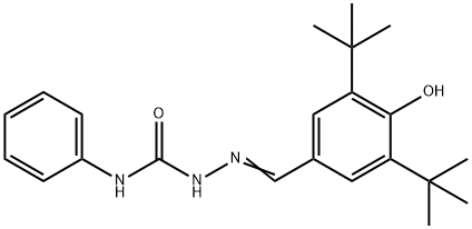 2-([3,5-DI(TERT-BUTYL)-4-HYDROXYPHENYL]METHYLENE)-N-PHENYL-1-HYDRAZINECARBOXAMIDE Struktur