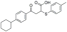 4-(4-CYCLOHEXYLPHENYL)-2-[(4-METHYLPHENYL)SULFANYL]-4-OXOBUTANOIC ACID Struktur