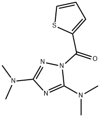 [3,5-BIS(DIMETHYLAMINO)-1H-1,2,4-TRIAZOL-1-YL](2-THIENYL)METHANONE Struktur