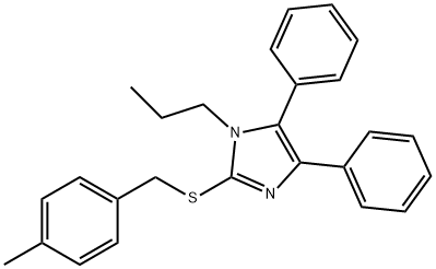 2-[(4-METHYLBENZYL)SULFANYL]-4,5-DIPHENYL-1-PROPYL-1H-IMIDAZOLE Struktur