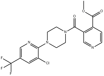 METHYL 3-((4-[3-CHLORO-5-(TRIFLUOROMETHYL)-2-PYRIDINYL]PIPERAZINO)CARBONYL)ISONICOTINATE Struktur