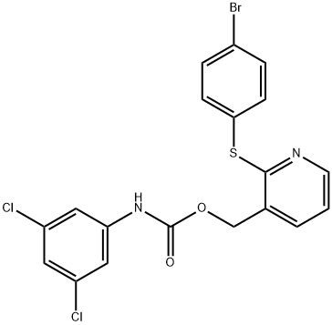 (2-[(4-BROMOPHENYL)SULFANYL]-3-PYRIDINYL)METHYL N-(3,5-DICHLOROPHENYL)CARBAMATE Struktur