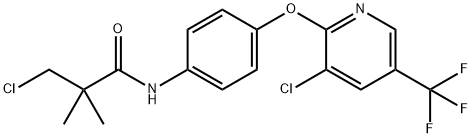 3-CHLORO-N-(4-([3-CHLORO-5-(TRIFLUOROMETHYL)-2-PYRIDINYL]OXY)PHENYL)-2,2-DIMETHYLPROPANAMIDE Struktur