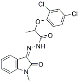 3-(2-(2,4-DICHLOROPHENOXY)PROPIONYLHYDRAZIDYL)-1-METHYL-2-OXOINDOLINE Struktur