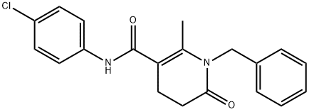 1-BENZYL-N-(4-CHLOROPHENYL)-2-METHYL-6-OXO-1,4,5,6-TETRAHYDRO-3-PYRIDINECARBOXAMIDE Struktur