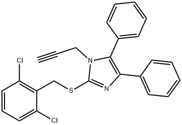 2,6-DICHLOROBENZYL 4,5-DIPHENYL-1-(2-PROPYNYL)-1H-IMIDAZOL-2-YL SULFIDE Struktur