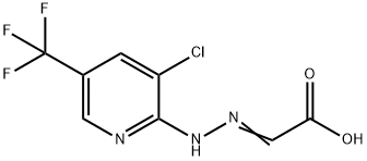 2-(2-[3-CHLORO-5-(TRIFLUOROMETHYL)-2-PYRIDINYL]HYDRAZONO)ACETIC ACID Struktur