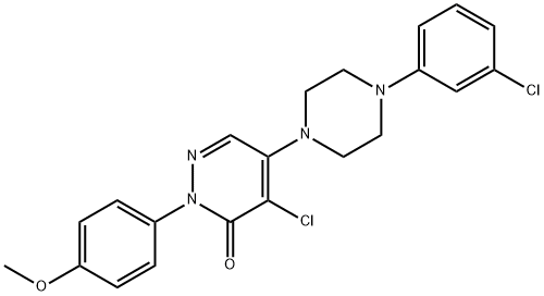 4-CHLORO-5-[4-(3-CHLOROPHENYL)PIPERAZINO]-2-(4-METHOXYPHENYL)-3(2H)-PYRIDAZINONE Struktur