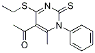 1-[4-(ETHYLTHIO)-6-METHYL-1-PHENYL-2-THIOXO-1,2-DIHYDROPYRIMIDIN-5-YL]ETHANONE Struktur