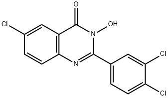 6-CHLORO-2-(3,4-DICHLOROPHENYL)-3-HYDROXY-4(3H)-QUINAZOLINONE Struktur