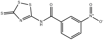 3-NITRO-N-(3-THIOXO-3H-1,2,4-DITHIAZOL-5-YL)BENZENECARBOXAMIDE Struktur